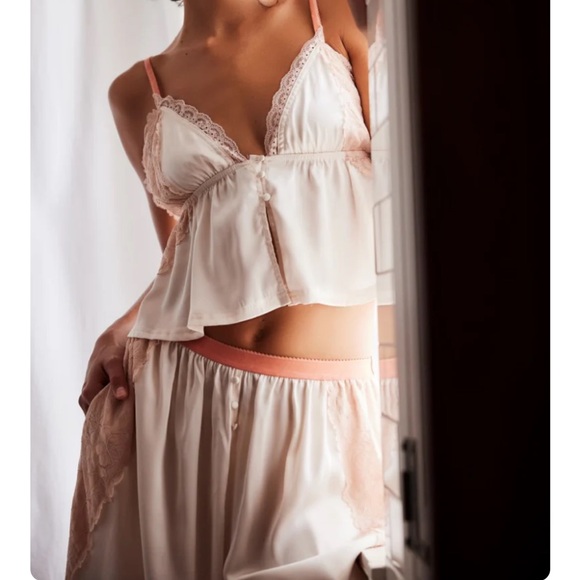 Free People Other - Anywhere With You Satin Sleeveless V-Neck Cami & Pant Pajama Set